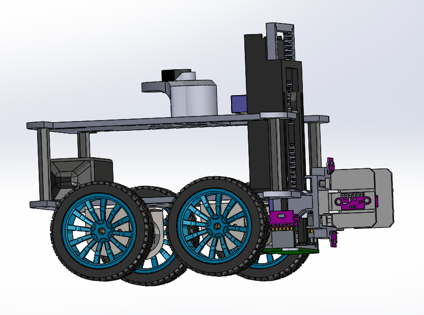 带夹爪的四轮驱动编程小车
